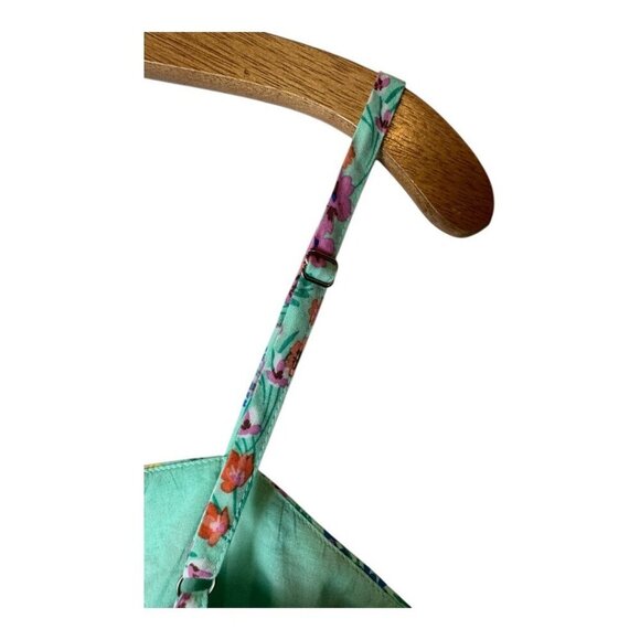 J Crew Shirt‎ Women 6 Green Floral Tie Back Tank Top Cami NWT Boho Cottagecore - Picture 6 of 12